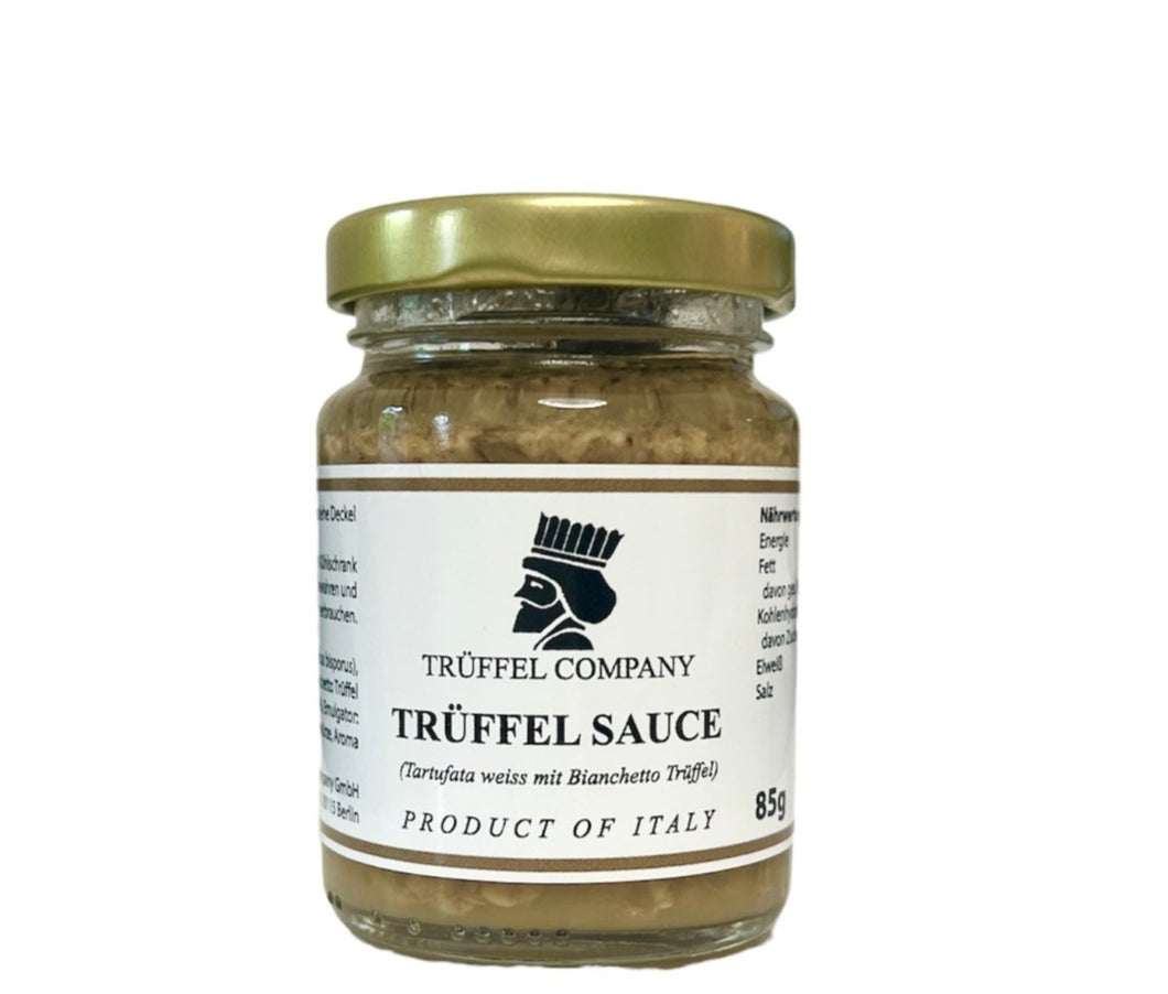 Weiße Trüffelsauce mit echtem Bianchetto Trüffel (85g Glas)