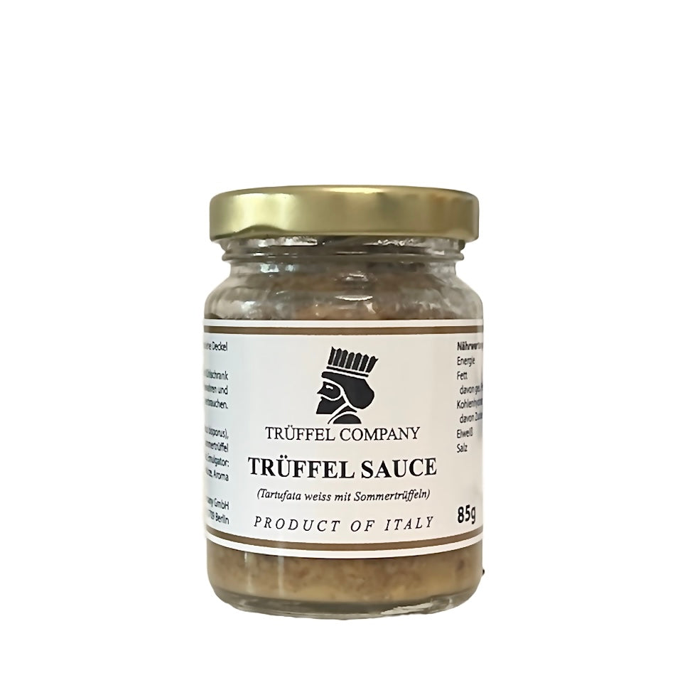 Weiße Trüffelsauce mit echtem Sommertrüffel (85g Glas)