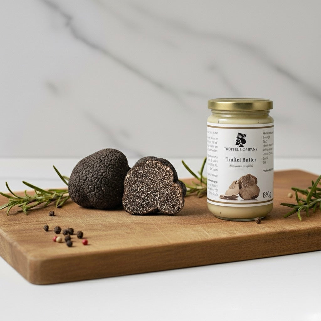 Vorteilsset -( Wintertrüffel 60g & Trüffelbutter mit 10% Weißen Trüffeln 250g Glas )